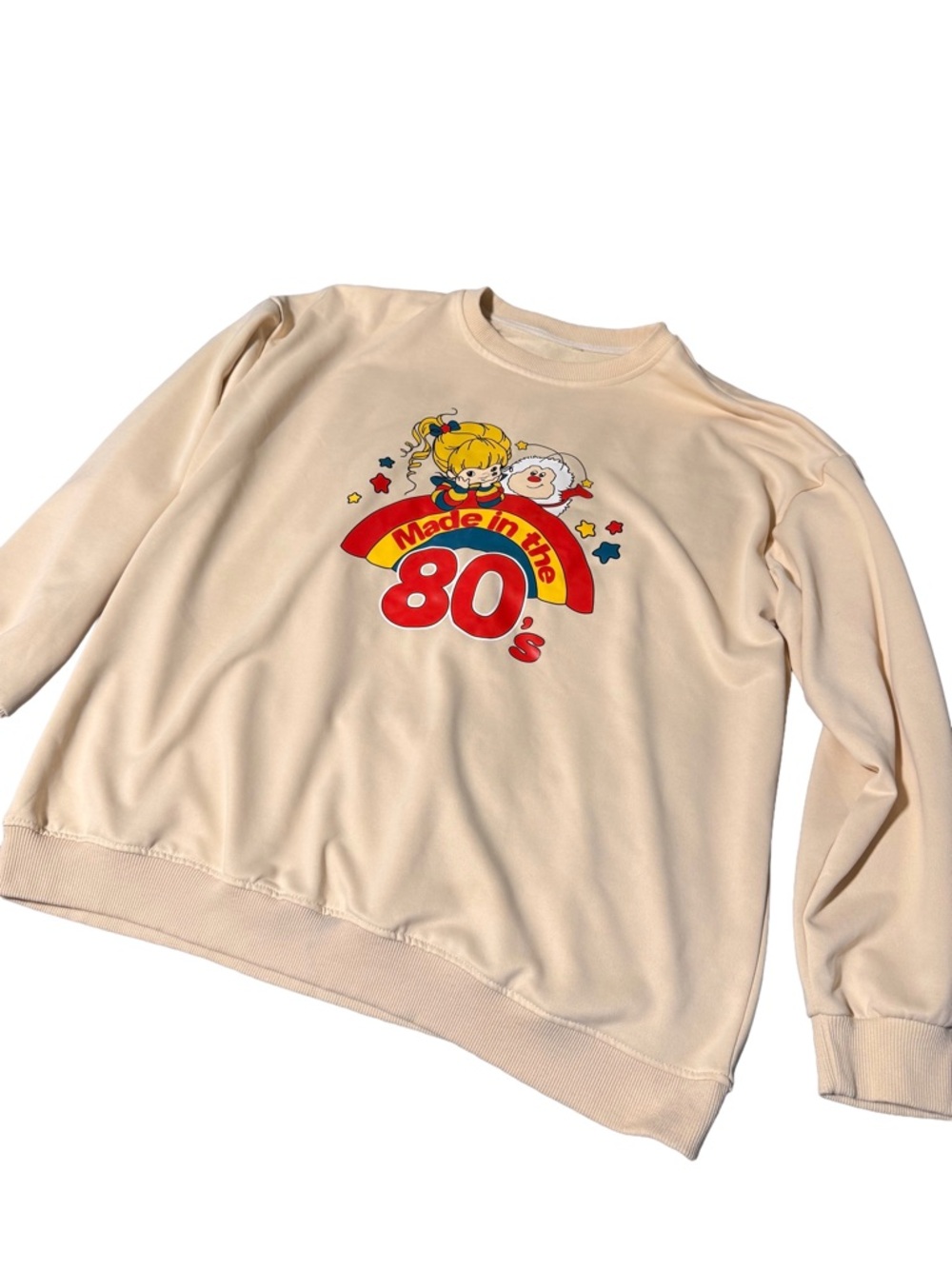 NoBrand Rainbow Brite "Made in the 80's" Beige Graphic Sweatshirt - Size XL - Picture 4 of 8